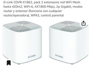 d link mesh wifi-6 D-Link COVR-X1862, pack 2