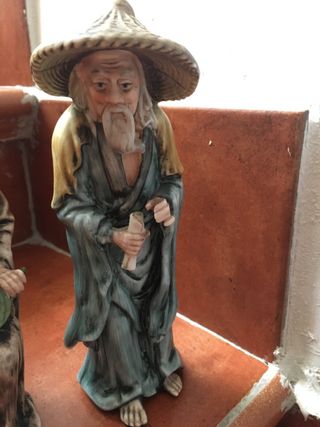 Pareja de chinos cerámica