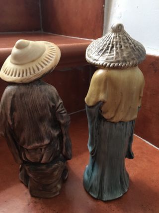 Pareja de chinos cerámica