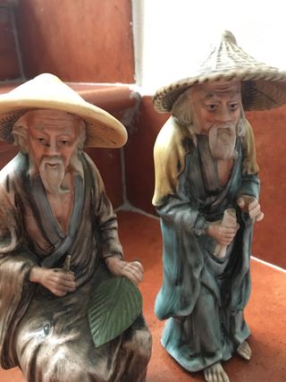 Pareja de chinos cerámica