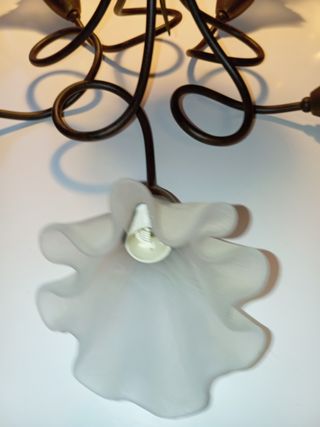 Lampara salón hierro forjado