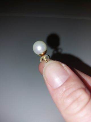 Pendiente perla majorica