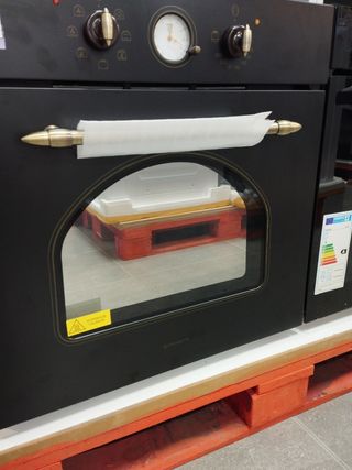 Horno 7 funciones estilo rústico Negro