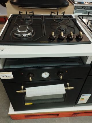 Horno 7 funciones estilo rústico Negro