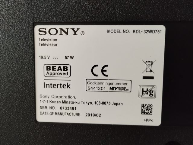 Vendo TV Sony Bravia KDL 32WD751