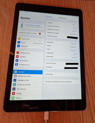 iPad Air modelo A1474 16 GB Space Grey