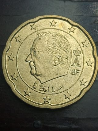 Moneda 20 Céntimos Bélgica 2011 Errores