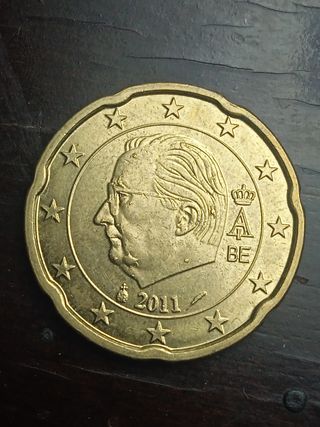 Moneda 20 Céntimos Bélgica 2011 Errores