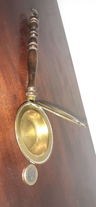 Bronce calientacamas de cunas inglés antiguo.