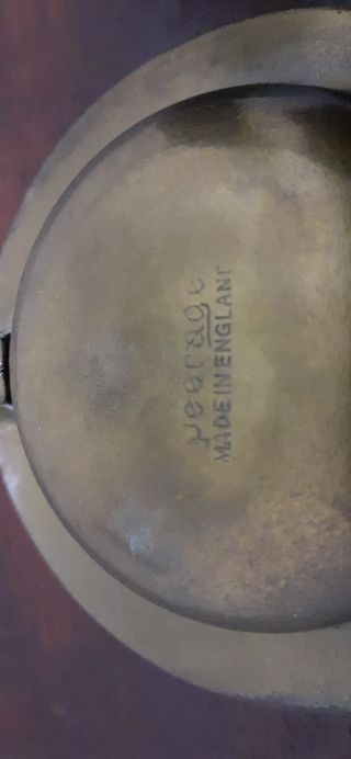 Bronce calientacamas de cunas inglés antiguo.