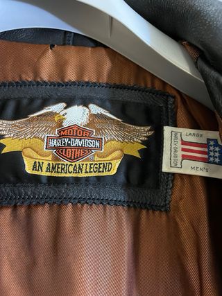 giubbotto pelle  harley davidson vintage tg L