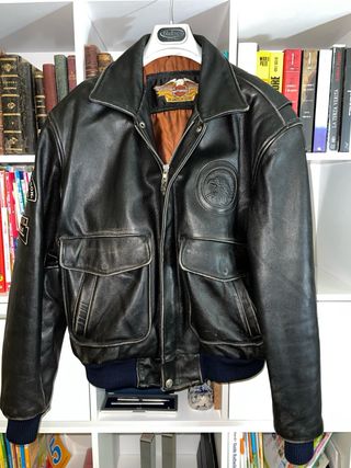 giubbotto pelle  harley davidson vintage tg L