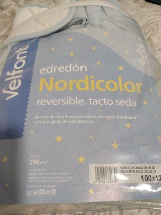 Edredón de cuna ó minicuna e dos colores 🌈