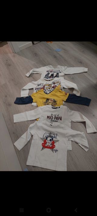 5 tshirt maniche lunghe 86 cm