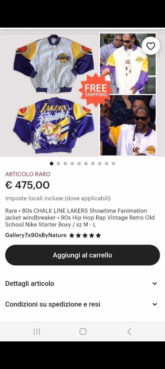 Bomber vintage Los Angeles Lakers 1990
