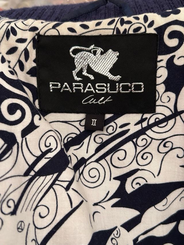 piumino bomber con inserti in pelle Parasuco