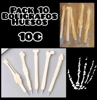 Pack 10 boligrafos huesos Nuevos