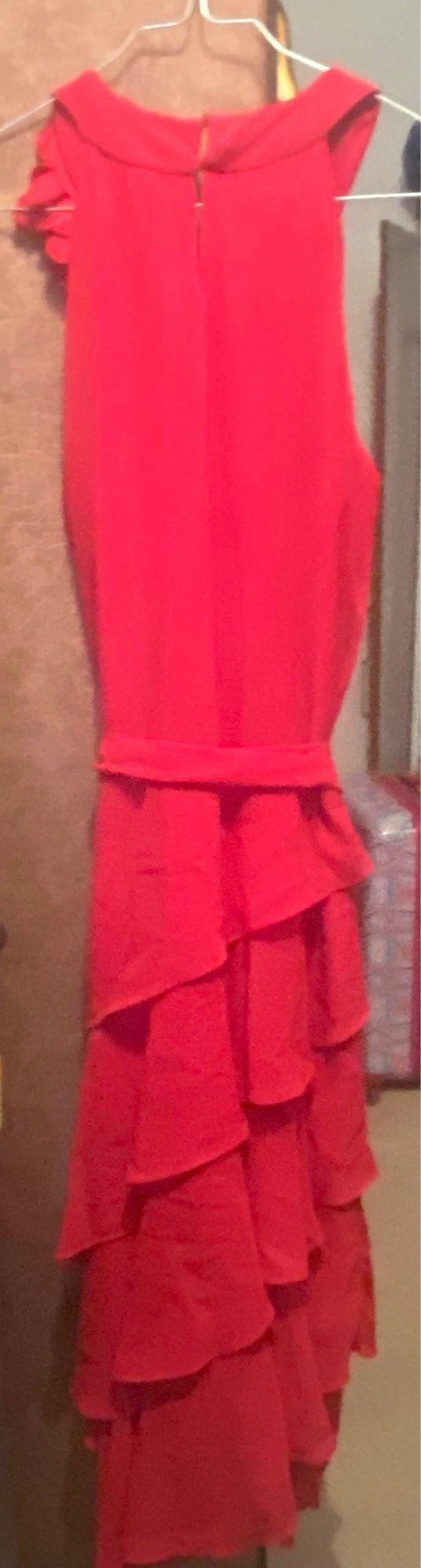 Vestido largo de fiesta color rojo