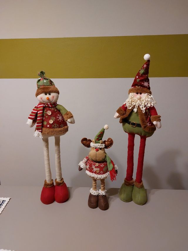 pupazzi natalizi con gambe allungabili