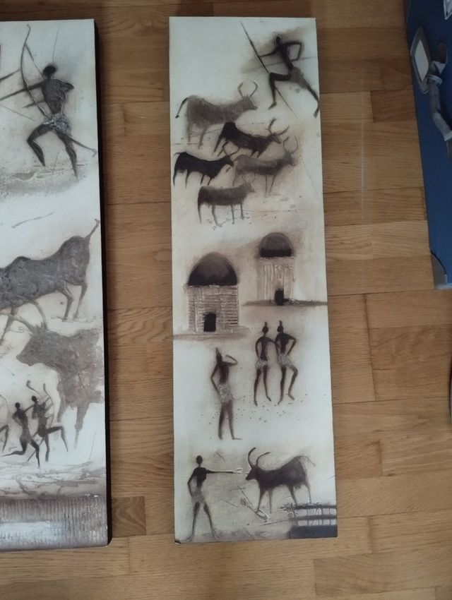 Cuadros étnicos grandes.  70cm largo