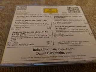 Mozart violin sonatas, Perlman-Barenboim