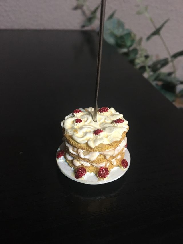 Pinzas porta-tarjetas con base de tartas 12unds