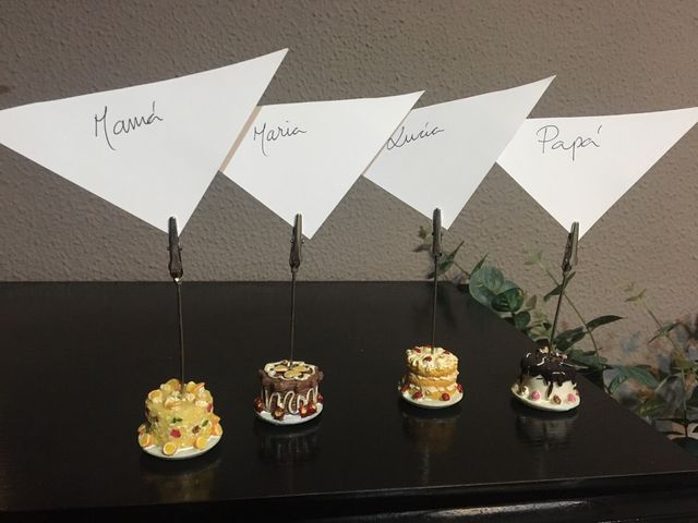 Pinzas porta-tarjetas con base de tartas 12unds