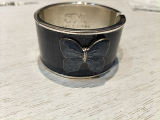 Bracciale rigido farfalla blu
