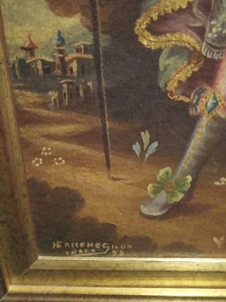 Cuadro oleo virreinato colonial Hermenegildo cusco