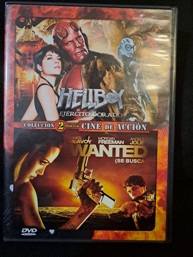 Pack 2 peliculas DVD Wanted y Hellboy 2