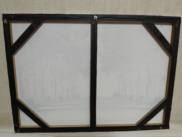 Cuadro paisaje árboles morados