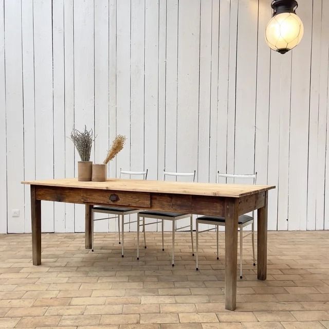 Mesa madera tipo granja 2 metros