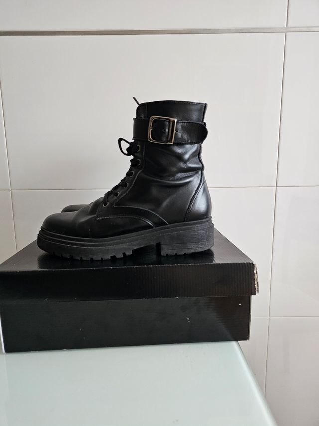 Bota militar piel