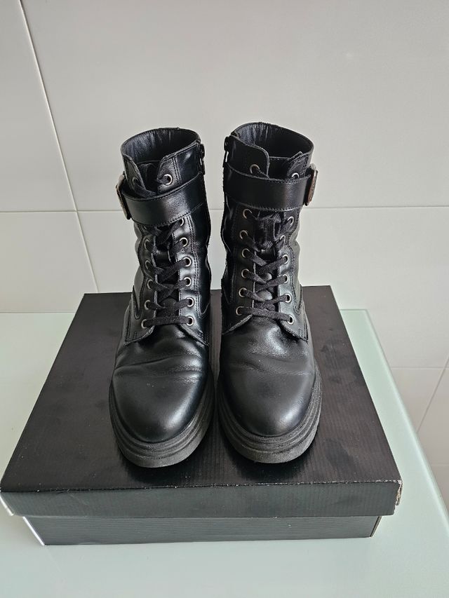 Bota militar piel
