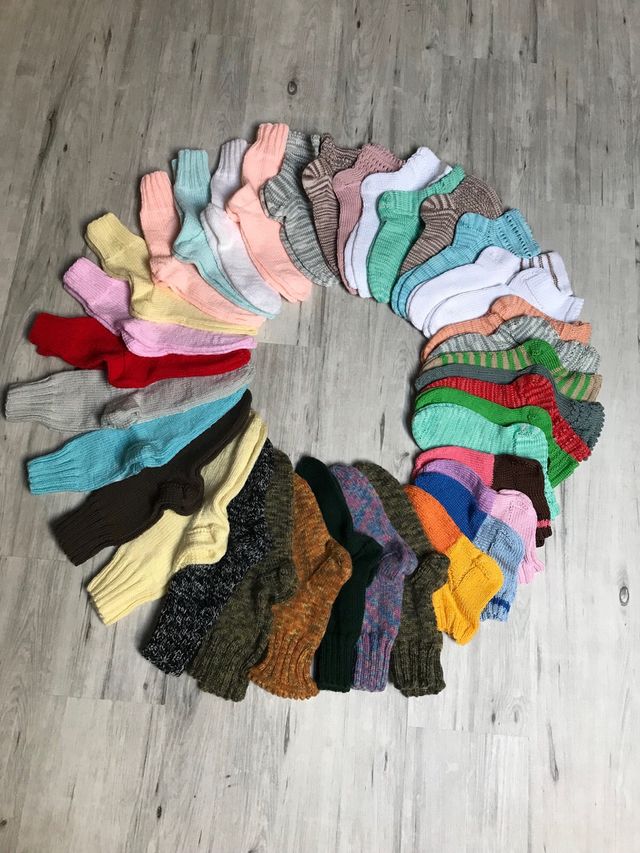 calzini di Lana e Cotone fatti a MANO