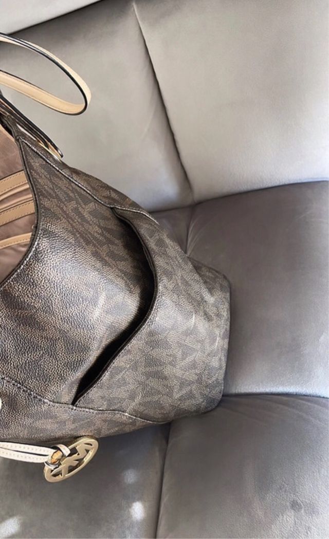 bolso de piel michael kors oro original