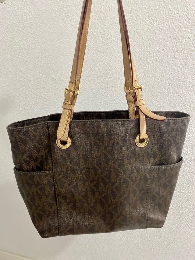 bolso de piel michael kors oro original