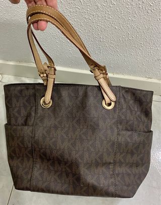 bolso de piel michael kors oro original