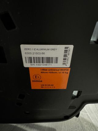 Silla coche grupo 0-1 Recaro Zero.1 ISOFIX