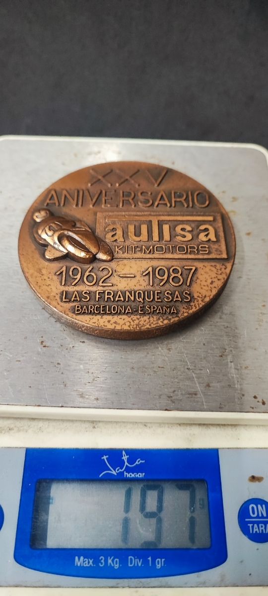 Medalla de  Bronce 200 g Autisa
