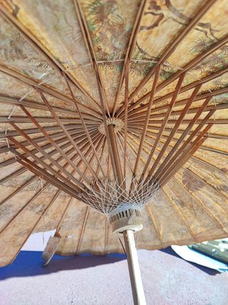 Sombrilla china papel antigua