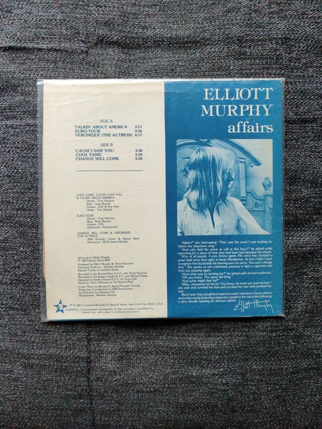 ELLIOTT MURPHY - Affairs (1980)