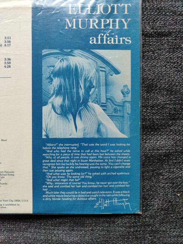 ELLIOTT MURPHY - Affairs (1980)