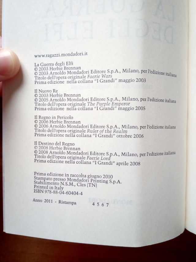 Libro "La Guerra degli Elfi" di Herbie Brennan