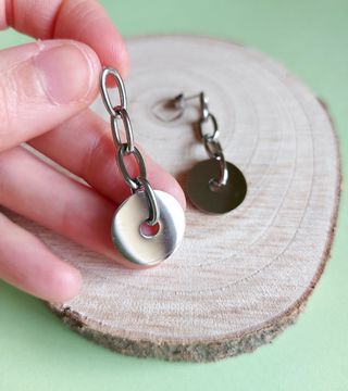 Pendientes cadena acero inoxidable