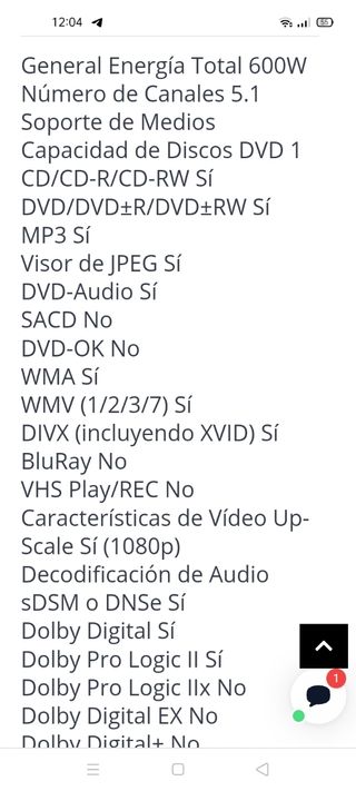 Equipo hi-fi,home cinema