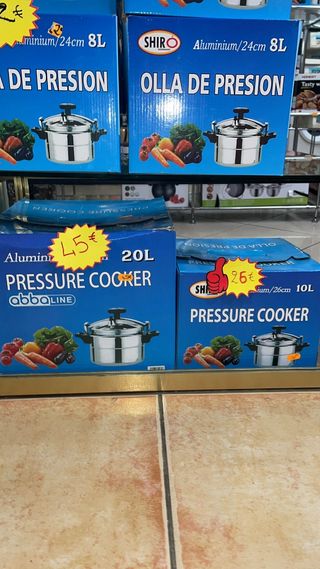 Olla de presion 20l 45€ 10l 26€