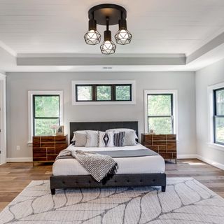 🟢Lampara de Techo 3 Focos Ajustable Estilo Jaula