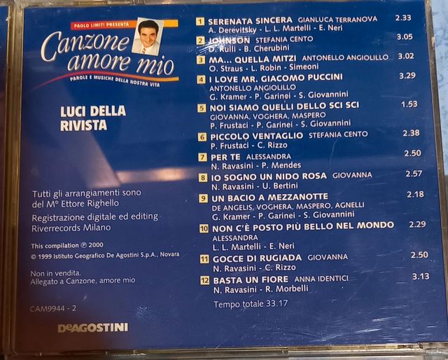 8 CD musica italiana Canzone Amore mio
