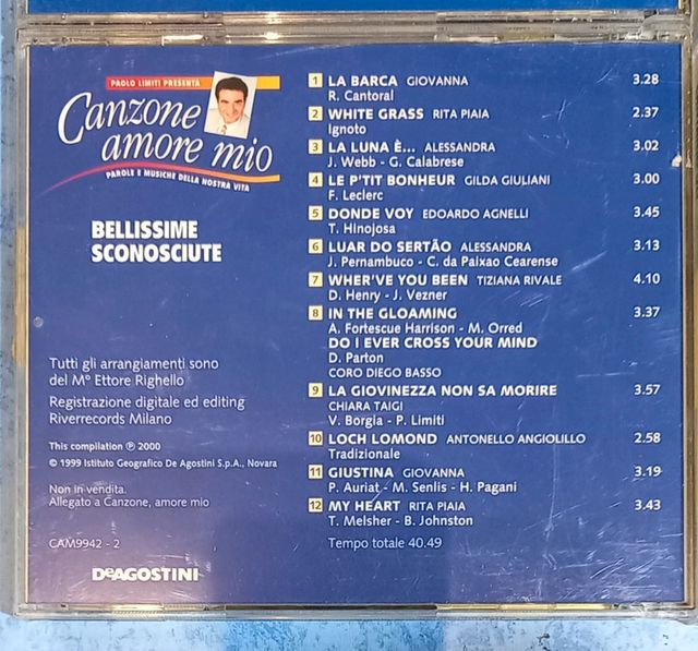 8 CD musica italiana Canzone Amore mio